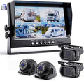 eRapta 1080P Wired Backup Camera System Kit,9" HD DVR Monitor with IP69 Waterproof Reverse/Side View Camera for RV Truck/Semi Box Truck/Trailer A9
