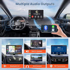 Largest 11.3" Portable Apple Carplay Screen, Wireless Car Play & Android Auto Touch Screen, Car Stereo with App View/4K Dash Cam/Backup Camera/Mirror Link/Voice Control/Music Play/GPS/Bluetooth/FM