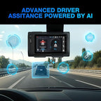 Type S T400 AI-Powered Driver Assistance 4K Dash Cam with ADAS, Collision Warnings, Lane and Pedestrian Detection, Vehicle Departure Reminders, Front Rear Smart Incident Video Surveillance, SD Card