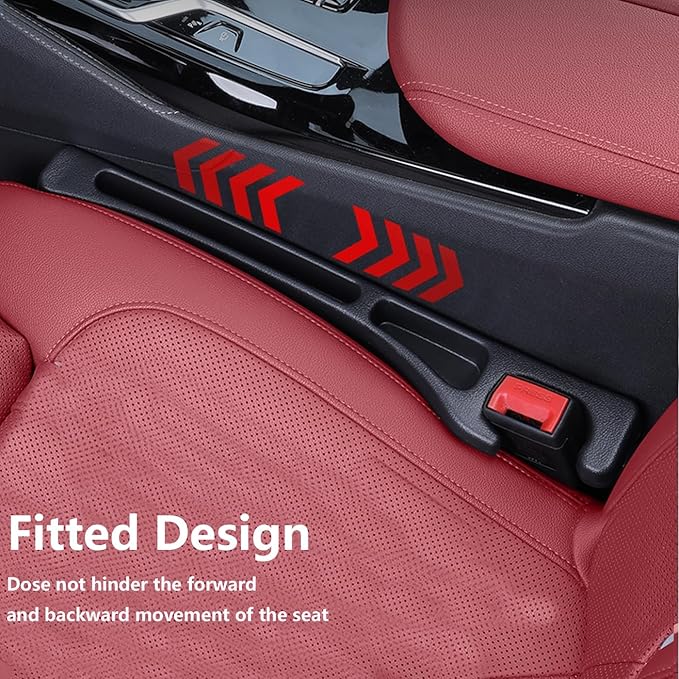 2Pcs Car Seat Gap Filler Organizer Compatible with Toyota Camry, Soft Foam Seat Side Gap Filler with Storage Avoids Things Falling, Fill the Gap Between Seat and Console