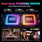 DDPAI 4K 3-Channel Dash Cam,Dashcam for Cars with 128G eMMC+CPL,Front & Rear & Inside(2160P+2160P+1080P),Dual STARVIS 2 Sensors IMX678 + IMX678,AI ISP Night Vision,ADAS, WiFi 6, 4G LTE,Z90 Master 3CH