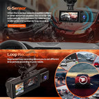 3 Channel 2.5K Dash Cam with WiFi & APP Control, 2.5K+1080P+1080P Front Inside and Rear, Triple Dash Camera with G-Sensor, 24 Hours Parking Mode, Loop Recording, Night Vision