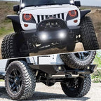 Nilight 4PCS 42W Flush Mount LED Light Pods - Upgraded Spot Flood Combo Beam Driving, Work, Backup, Reverse, Grill Mount Light for Offroad 4x4 Truck SUV