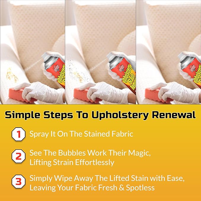 Multi-Fabric Upholstery Stain Remover and Carpet & Rug Cleaner for (Car Carpets, Seats & Floor Mats, Furniture) 14oz