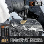 Suds Lab HD Intensive Brush Kit 3 Pack- Premium Boar’s Hair Brushes - Scratch Free Design - Fine Detailing Brushes For Personal And Professional Use