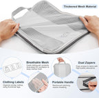 10 Set Compression Packing Cubes for Travel Essentials,Compressible Expandable Packing Cubes for Suitcase,OlarHike Luggage Organizer Bags for Travel,Handy Helper for Organizing Clothes(White)
