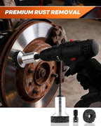 Wheel Brake Hub Cleaning Disc,Cleaner Resurfacing Tool Metel Hub Drill Brush Attachments for Rust Remover Wheel Bolt Stud Cleaner Fits Power Drill or 1/2" Impact Driven Wrenches for Brake Rotors Hubs