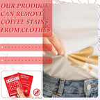 Timgle 200 Pcs Instant Stain Remover Wipes Individual Wrapped Stain Remover Wipes Bulk Portable No-rinse Cleaner for Clothes Fabric Coffee Grease Travel Purse Diaper Bag Car Laundry (Red)