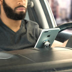 Nite Ize Steelie Magnetic Phone Socket Plus - Dashboard Phone Mount Socket with Strong Magnet - Phone Holder Accessory Compatible with Steelie Phone Mounting Systems - Grey