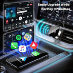 Wireless CarPlay Adapter, 2026 Mini CarPlay & Android Auto Wireless Adapter 2-in-1