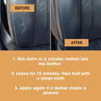 The Original Leather Recoloring Balm by Furniture Clinic - Black Leather Dye for Furniture, Couches & Car Seats - Restore Scratched, Faded, & Damaged Surfaces