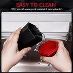 Car Trash Can with Lid - 1-Pack, Interior Accessories for Vehicles, Leakproof Garbage Can with 15 Detachable Trash Bags, Multipurpose Organizers and Storage Solutions for Home and Office