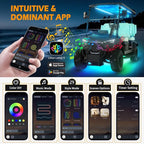 6pcs Golf Cart Underglow LED Strip Lights,Dream Color Golf Cart Lights W/Remote&APP Control Sound Active Music Sync 12V - 80V Input Neon Accent Light Kit Compatible with EZGO Yamaha Club Car