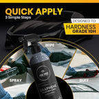 Magic Shield Graphene Ceramic Spray Coating - LAST SO LONG! Quick & Easy for Cars, Motorcycles, Boats & More - Professional-Grade Sealant for Maximum Gloss & Shine - Waterless Wash & Wax - 16oz Bottle