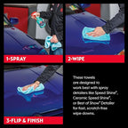 Griot's Garage PFM Edgeless Detailing Towels for Car Cleaning and Detailing, Scratch-Free, Machine-Washable, Small, 16” x 9”, Set of 3, 55527