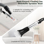 GOCCIDA 2IN1 Car Interior Detailing Air Blow Gun & vacunm Gun with Adjustable Air Flow Nozzle,Cleaning Gun Quickly Blasts Dirt and Dust from Surface Works with Air Compressor(Upgrade Rotate Tube)