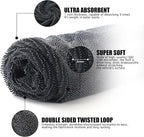1300GSM Microfiber Car Cleaning Kit 4 Pack, 2 Chenille Wash Mitts & 2 Drying Towels (90cm×60cm & 60cm×40cm), Scratch-Free Lint-Free for Car RV Truck
