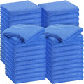 Shimeyao 30 Pcs 12 x 16 Inch Edgeless Microfiber Plush Towels for Cars Detailing Drying Wash Polishing Absorbent Cleaning Cloths, 500 GSM (Dark Blue)
