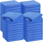Shimeyao 30 Pcs 12 x 16 Inch Edgeless Microfiber Plush Towels for Cars Detailing Drying Wash Polishing Absorbent Cleaning Cloths, 500 GSM (Dark Blue)