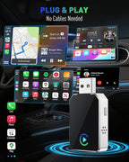 Wireless CarPlay Adapter for iPhone, 2026 Upgraded 2-in-1 Android Auto CarPlay Wireless Adapter, Convert Wired to Wireless, Fast & Stable, Plug & Play, Compatible with Factory Wired CarPlay Cars 2016+