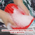 Big Sponge 2.0 Soft Car Wash Sponge with Enhanced Grip Reaches Tight Spots Safe for All Paint Types Works with Rinseless Wash Car Soap (Red)