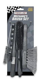 Finish Line Easy-Pro 5 Piece Mechanic’s Bicycle Cleaning Brush Set – Professional-Grade Kit with Chain Keeper, Durable Multi-Surface Brushes
