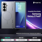 Poetic Revolution Flex Case for Galaxy Z Fold 7, [Foldable Kickstand][Hinge Protection][MagSafe Compatible], Full Body Galaxy Z Fold 7 Slim Cover with Built-in-Screen Protector, Silver Grey