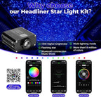Headliner Star Light Kit, Star Light Headliner Kit, 600pcs 0.03in 9.8ft Ceiling Fiber Optic APP RGBW Remote Contro Fiber Lights for Home Theater