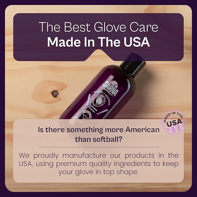 SARNA BASEBALL Glove & Leather Cleaner and Conditioner, 8 Oz