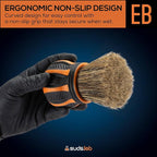 Suds Lab Elite-Bristle Boar’s Hair Car Detailing Brush – Deep Cleaning Car Detail Brush with Stand – Metal-Free, High Absorbency Detailing Tool for Scratch-Free Interior & Exterior