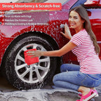 Microfiber Cleaning Cloth, 200 Pack Red Cleaning Rags Microfiber Towel Bulk Absorbent Lint-Free Wash Cloths, All-Purpose Towels for Cars, Shop, Automotive, Garage, Home & Kitchen