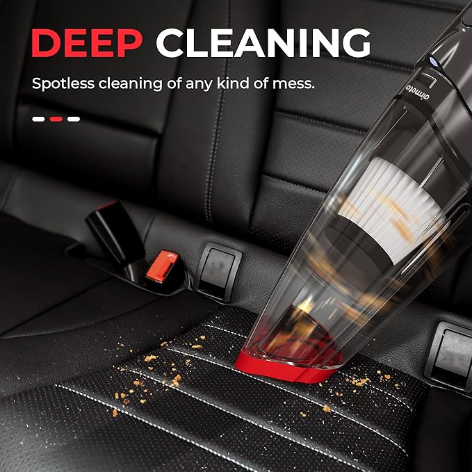 Airmoto Car Vacuum Cleaner High Power with 16 Ft Cord - 12V Portable Handheld Vacuum Cleaner - Dust Buster with Strong Suction - Car Accessories for Women and Men