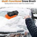 ARTIPOLY 65" Car Wash Brush with Extension Pole, Car Wash 10” Dip Soft Brush, No Scratch Car Cleaning Brush Supplies for RV Boat Truck SUV, House Siding, Snow, Floors, Extension Aluminum Alloy