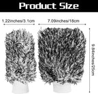 10 Pcs Microfiber Car Wash Mitt, Scratch Free Absorbent Washing Gloves for Automotive Detailing, Safe for Cars, Trucks, SUVs, 7 x 10 Inches (5 Colors)