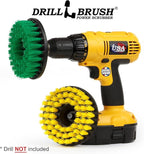 Kitchen Accessories - Pot Cleaning- Cleaning Supplies - Drill Brush - Power Scrubber Kitchen and Bathroom Brush Set - Spin Brush - Bath Mat - Soap Scum, Mineral Deposits, Calcium, Hard Water Stains