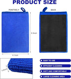 2 PCS Clay Mitt, Scratch-Free Microfiber Clay Bar Alternative Mitt Car Detailing Glove, Car Cleaning & Polishing Tool Clay Eraser Mitt for Paint Glass Wheels, Car Accessories (Blue)