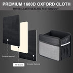 Car Back Seat Organizer and Storage Bag, Premium 1680D Oxford Cloth Collapsible Universal Hanging Car Seat Back Organizer for Kids & Adults