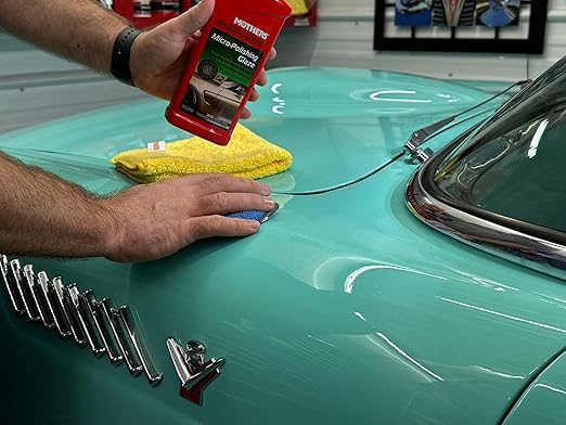 Mothers California Gold Micro-Polishing Glaze, 16 oz. — Ultimate Wax System Step 2, Adds Vibrance, Depth & Clarity to Paint & Clearcoats, Enhances Reflectivity, Especially on Dark Colors (08100)