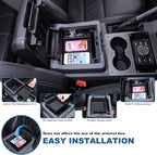 Car Armrest Storage Box Tray Compatible with INEOS Grenadier 2022 2023 2024 2025 2026 Center Console Armrest Organizer Storage Box Tray With Anti-Slip Mat ABS Accessories