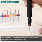 Micro Drill Bit Set, 10pcs Tungsten Drill Bits (1.1-2.0mm) for Jewelry, Models, Crafts, PCB, Hobby & Small Drilling Projects