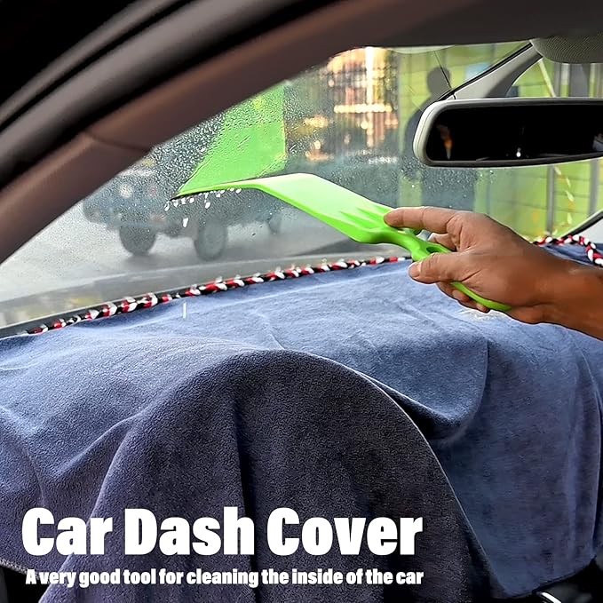 NEWISHTOOL 3 Pack Microfiber Car Drying Towels, Ultra Absorbent, Lint & Scratch Free, Large Size Dash Cover Protection, Thick & Soft 3 Sizes