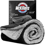 McKillans® Extra Large Dual-Color Car Drying Towel XL - Edgeless & Ultra Soft & Absorbent - 36" x 28" - 1200 GSM Twisted Loop Microfiber Towel for Cars - Drying Towel Car Detailing - Car Wash Towels