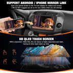 Car Radio Stereo for Toyota RAV4 2007-2012 Without JBL Sound System, Support Wireless Carplay/Android Auto/Mirrorlink, 10 Inch QLED Touchscreen with Bluetooth,FM Radio