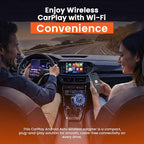 TORVO Mini Wireless CarPlay Adapter for Car Wireless Android Auto, Plug & Play USB-A/USB-C, 5GHz WiFi, OTA Update, CarPlay Adapter for iPhone, Wireless Car Play Dongle Compatible with 99% Cars