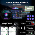 Wireless CarPlay Adapter for iPhone, Convert Wired to Wireless Apple CarPlay Adapter, Plug & Play, No Delay & Stable Control, Mini Size, USB & USB-C/Type-C for Cars 2016+ iOS10+ (Silver)