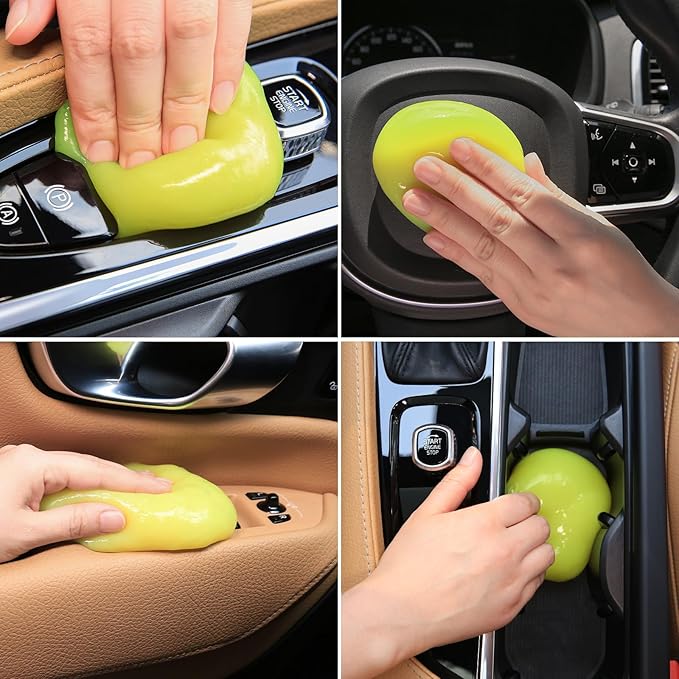 TeSabMi Car Cleaning Gel 160G - Reusable Dust Slime for Car Vents/Keyboard/Console, Interior Cleaner Putty, Gifts for Teen Women Men Stocking Stuffers
