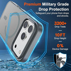 SUPFINE Magnetic for iPhone 17 Pro Max Case (Compatible with MagSafe)(Military Grade Drop Protection) Translucent Matte Shockproof with Anti-Fingerprint Phone Cover,Gray