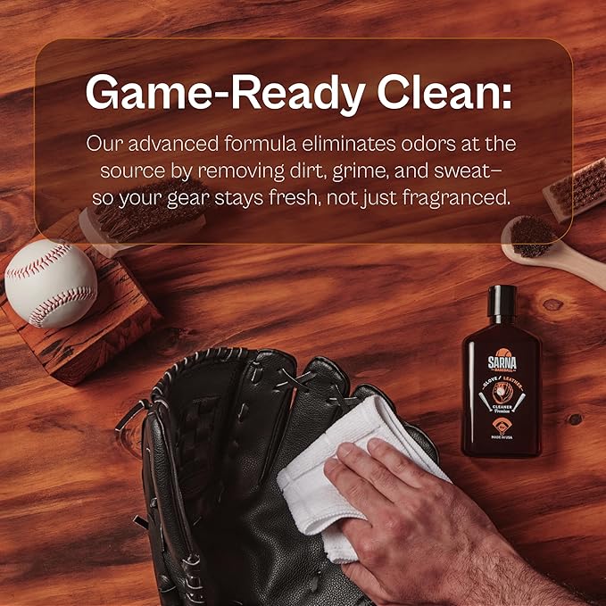 SARNA BASEBALL Glove & Leather Cleaner and Conditioner, 8 Oz