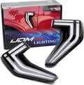 iJDMTOY Clear Lens White/Amber Full LED Illuminated Fender Side Marker Lights Compatible with 2021-up Gen14 Ford F-150 Truck (Excluding Raptor)
