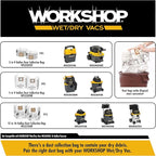 WORKSHOP Wet/Dry Vacs Shop Vacuum Accessories WS25022A Extra Long Hose Attachment, 2-1/2-inch x 20-feet Locking Hose for Wet Dry Shop Vacuum Cleaners